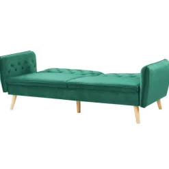 Beliani BARDU - Slaapbank 2-zits - Groen - Fluweel Hot