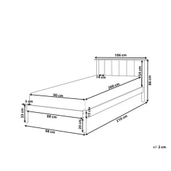 Beliani BARRET - Eenpersoonsbed - Lichte houtkleur - 90 x 200 cm - Dennenhout Best