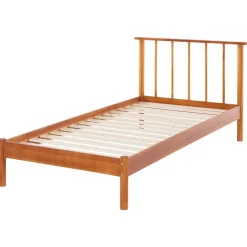 Beliani BARRET - Eenpersoonsbed - Lichte houtkleur - 90 x 200 cm - Dennenhout Best
