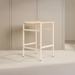 Fjôrd Barstoel Beige Touw - Polly - Set van 2 Outlet