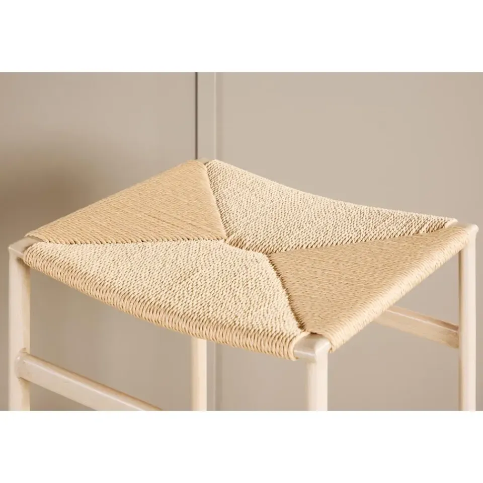 Fjôrd Barstoel Beige Touw - Polly - Set van 2 Outlet