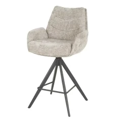 Giga Living Barstoel Draaibaar - Zandkleur - Metaal - 66x67x90cm - Rich - Set van 2 Hot