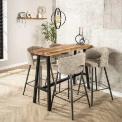 Giga Living Bartafel Acaciahout - 46x125x92cm - Tafel Live Edge Best