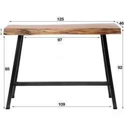 Giga Living Bartafel Acaciahout - 46x125x92cm - Tafel Live Edge Best