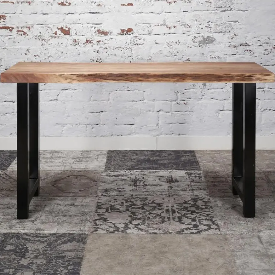 Giga Living Bartafel Boomstam Acaciahout - Naturel - Rechthoek - 150cm New