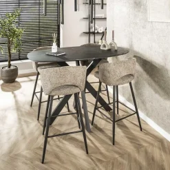 Giga Living Bartafel Keramieklook - 140x80x93cm - Kruisframe Outlet