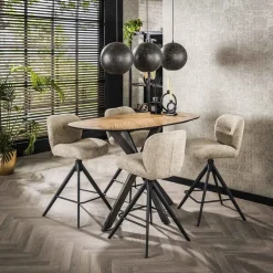 Giga Living Bartafel Organisch - Naturel Gerecycled Teak - 140x80x92cm Hot