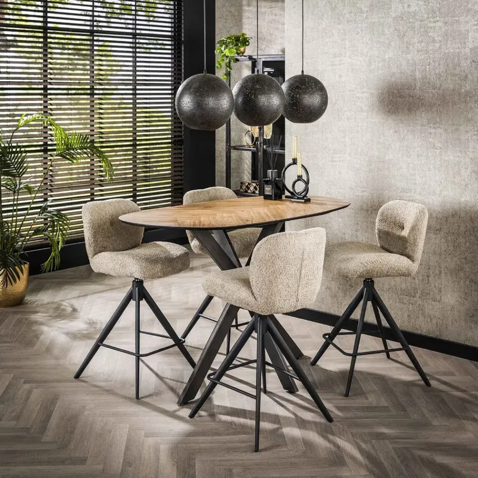 Giga Living Bartafel Organisch - Naturel Gerecycled Teak - 140x80x92cm Hot