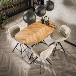 Giga Living Bartafel Organisch - Naturel Gerecycled Teak - 140x80x92cm Hot