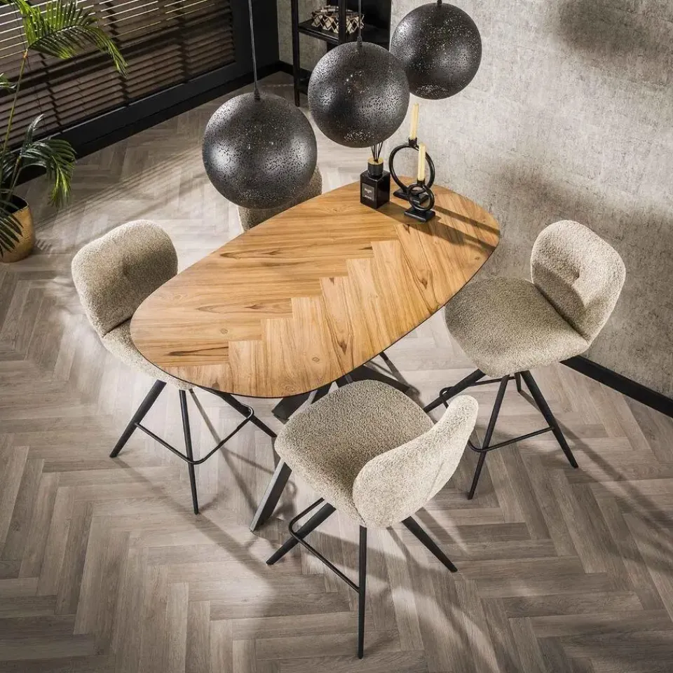 Giga Living Bartafel Organisch - Naturel Gerecycled Teak - 140x80x92cm Hot