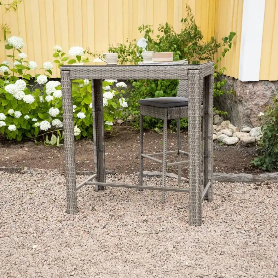 Fjôrd Bartafel Wicker - Grijs Glas - 100x60x110cm - Alo Online