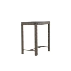 Fjôrd Bartafel Wicker - Grijs Glas - 100x60x110cm - Alo Online