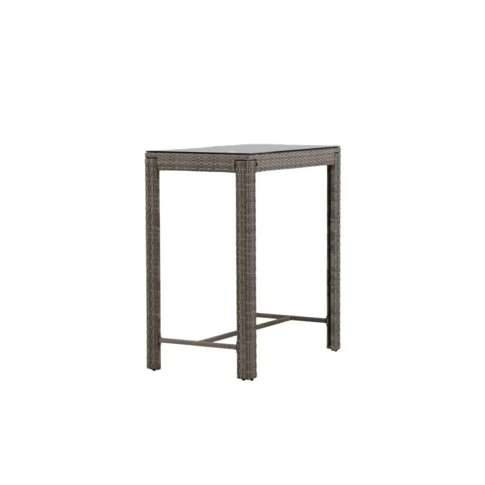 Fjôrd Bartafel Wicker - Grijs Glas - 100x60x110cm - Alo Online