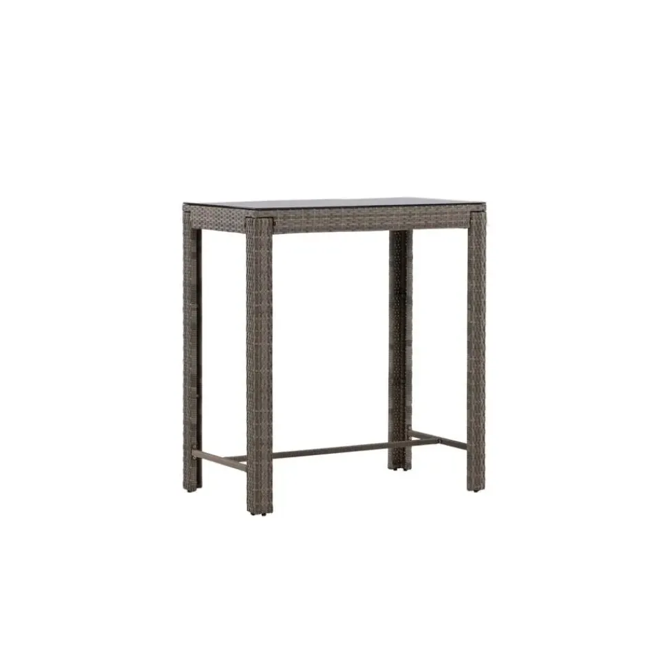 Fjôrd Bartafel Wicker - Grijs Glas - 100x60x110cm - Alo Online