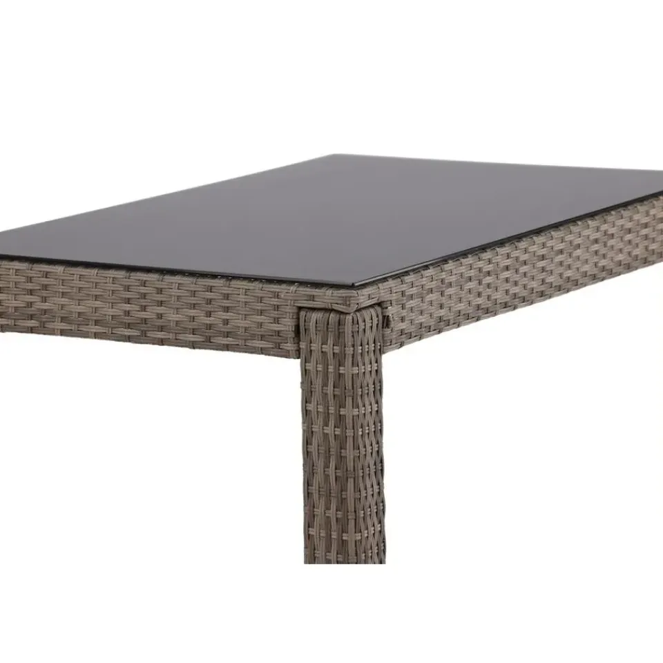 Fjôrd Bartafel Wicker - Grijs Glas - 100x60x110cm - Alo Online