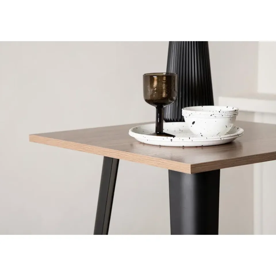 Fjôrd Bartafel Zwart Hout - 60x60x105cm - Tempe Online