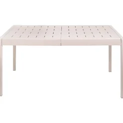 Beliani BARTICA - Tuintafel - Beige - 154 x 84 cm - Synthetisch materiaal Clearance