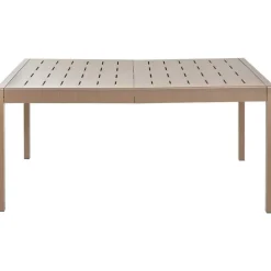 Beliani BARTICA - Tuintafel - Bruin - 154 x 84 cm - Synthetisch materiaal Clearance