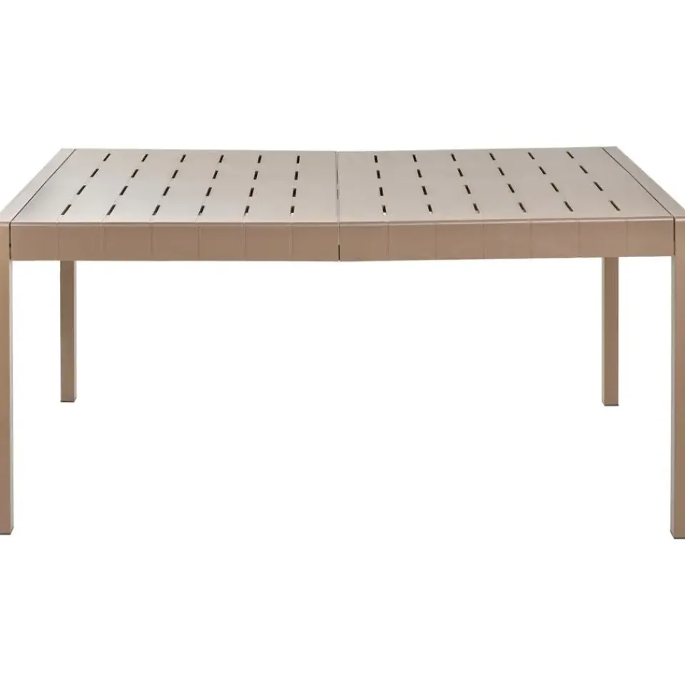 Beliani BARTICA - Tuintafel - Bruin - 154 x 84 cm - Synthetisch materiaal Clearance
