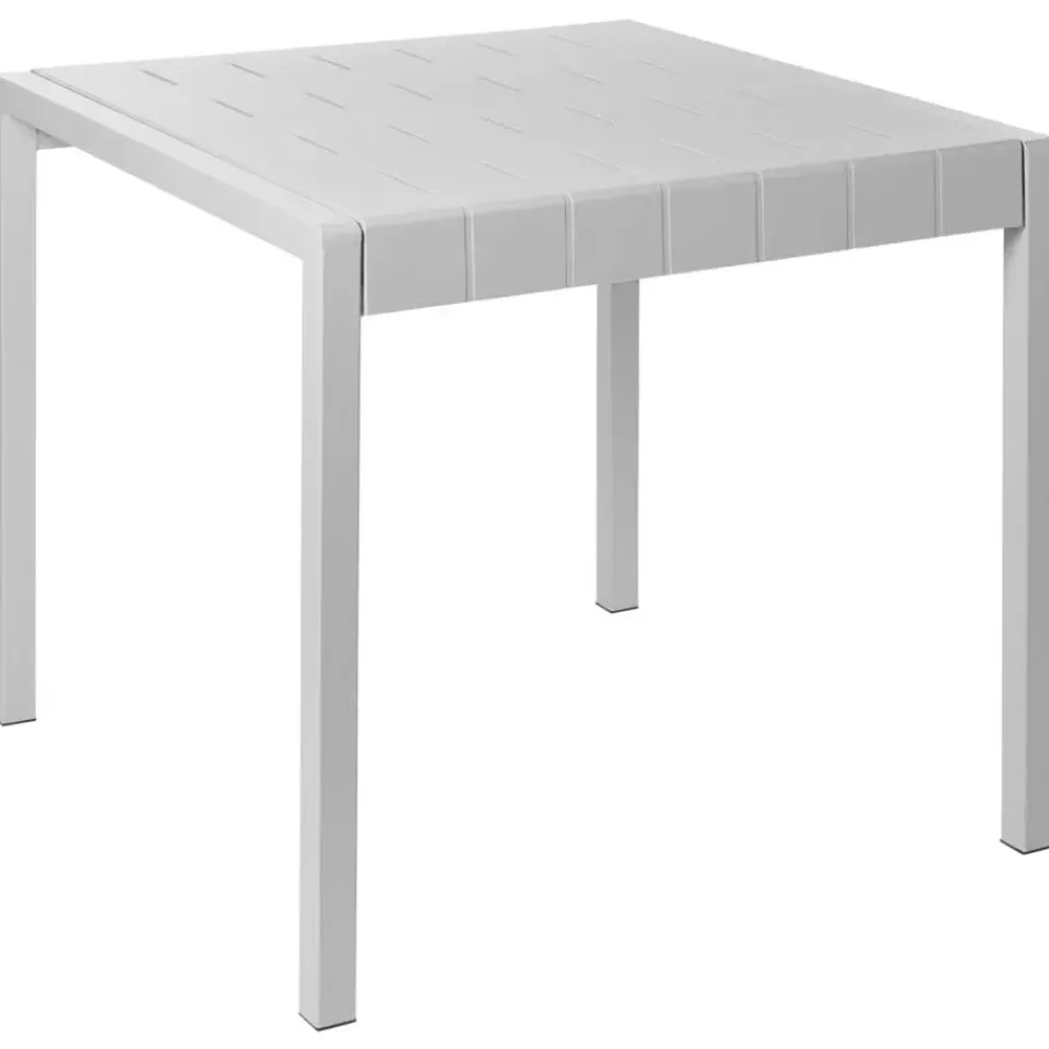 Beliani BARTICA - Tuintafel - Grijs - 81 x 84 cm - Synthetisch materiaal Online