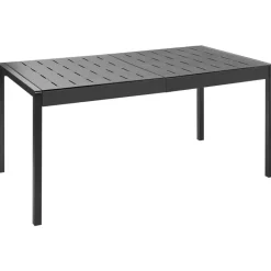 Beliani BARTICA - Tuintafel - zwart - 154 x 84 cm - Synthetisch materiaal Outlet