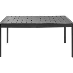 Beliani BARTICA - Tuintafel - zwart - 154 x 84 cm - Synthetisch materiaal Outlet