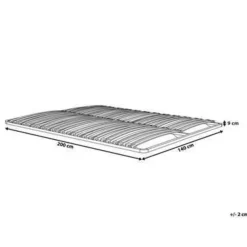 Beliani BASIC - Lattenbodem - Zwart - 140 x 200 cm - Staal Online