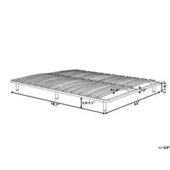 Beliani BASIC - Vrijstaande lattenbodem - Zwart - 160 x 200 cm - Staal Online