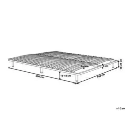 Beliani BASIC - Vrijstaande lattenbodem - Zwart - 140 x 200 cm - Staal Online
