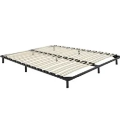 Beliani BASIC - Vrijstaande lattenbodem - Zwart - 140 x 200 cm - Staal Online