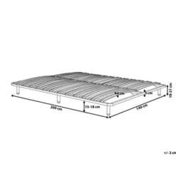 Beliani BASIC - Vrijstaande lattenbodem - Zwart - 140 x 200 cm - Staal Online