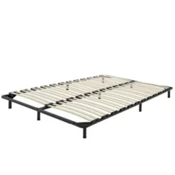 Beliani BASIC - Vrijstaande lattenbodem - Zwart - 140 x 200 cm - Staal Online