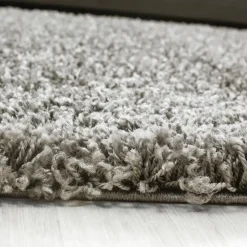 Muratap Basic Rond Shaggy vloerkleed Taupe Hoogpolig - 160 CM ROND Hot