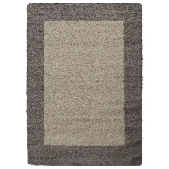 Muratap Basic Shaggy Kader vloerkleed Taupe Hoogpolig - 300x400 CM Discount