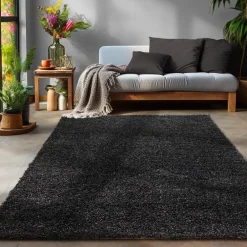 Muratap Basic Shaggy vloerkleed Antraciet Hoogpolig - 160x230 CM Sale