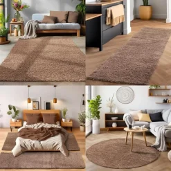 Muratap Basic Shaggy vloerkleed Caramel Hoogpolig - 160x230 CM