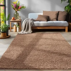 Muratap Basic Shaggy vloerkleed Caramel Hoogpolig - 200x290 CM Online