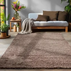 Muratap Basic Shaggy vloerkleed Taupe Hoogpolig - 120x170 CM Outlet