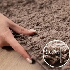 Muratap Basic Shaggy vloerkleed Taupe Hoogpolig - 120x170 CM Outlet