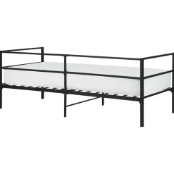 Beliani BATTUT - Eenpersoonsbed - Zwart - 90 x 200 cm - Metaal Outlet