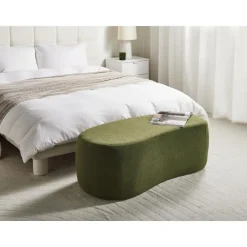 Leen Bakker BAYARD - Poef - Groen - Bouclé Sale