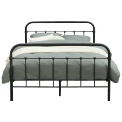 Leen Bakker Bed Anne - mat antraciet - 140x200 cm