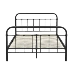 Leen Bakker Bed Anne - mat antraciet - 140x200 cm