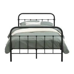 Leen Bakker Bed Anne - mat antraciet - 120x200 cm Clearance
