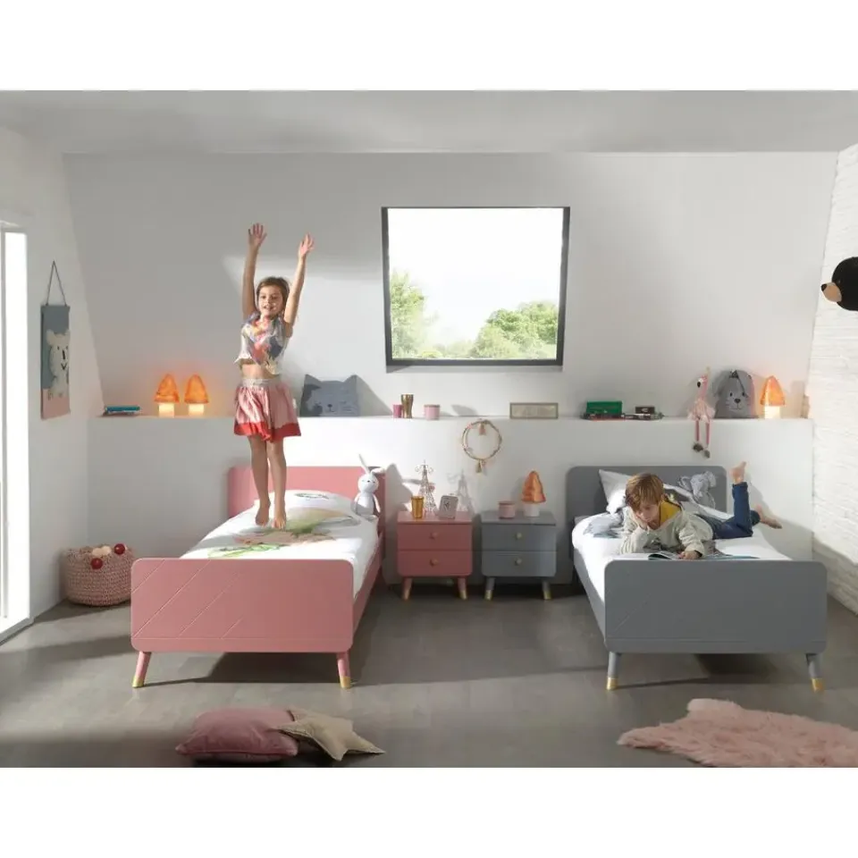 Vipack Bed Billy 90x200 - grijs Outlet