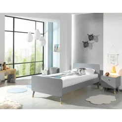 Vipack Bed Billy 90x200 - grijs Outlet