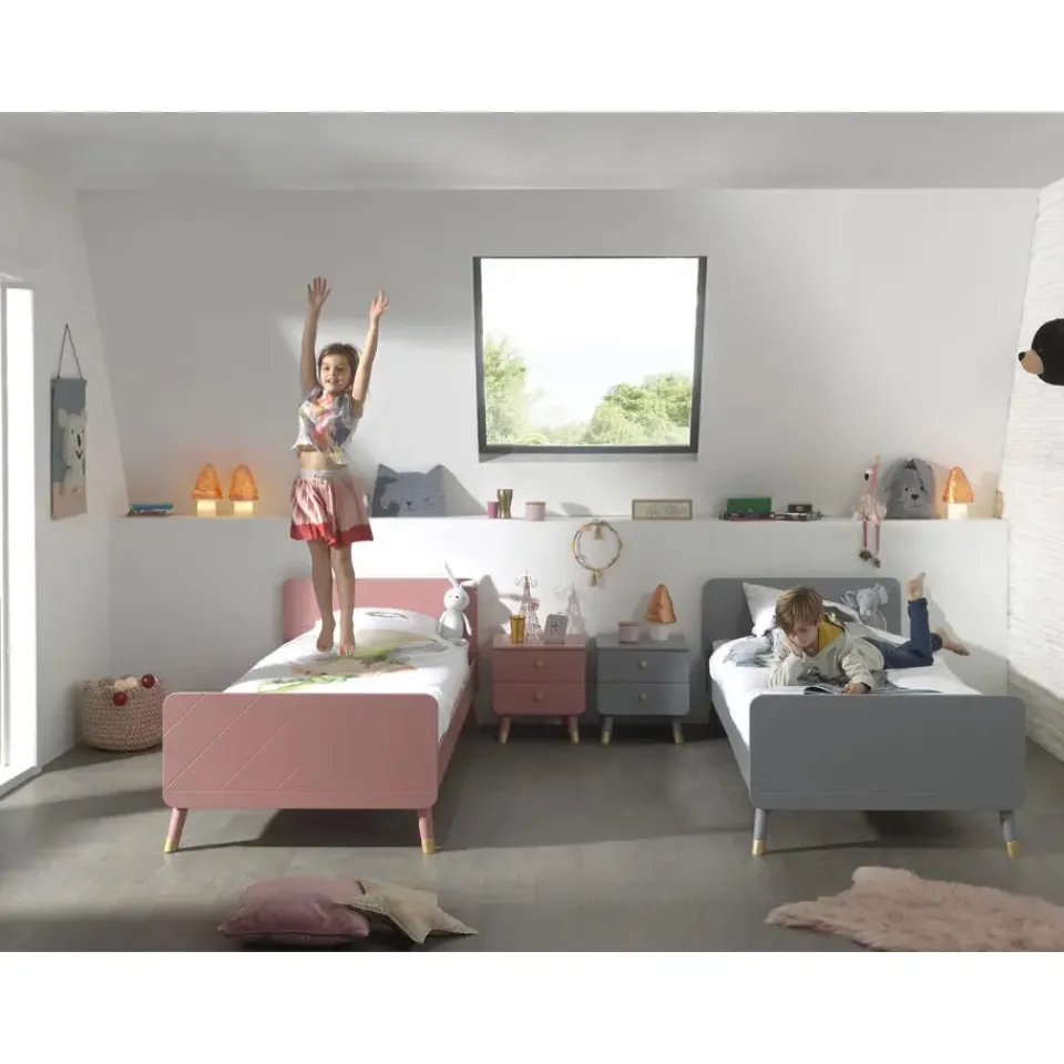 Vipack Bed Billy 90x200 - grijs Outlet