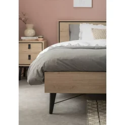 Leen Bakker Bed Kansas - eikenkleur - 180x200 cm