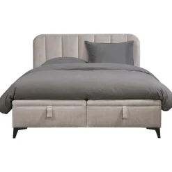 Leen Bakker Bed Lizz met opbergruimte - greige - 140x200 cm Clearance