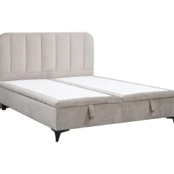 Leen Bakker Bed Lizz met opbergruimte - greige - 140x200 cm Clearance